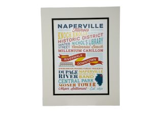 Naperville 11x14 Printwords Words style. Photo of the printwords.