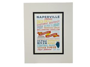 Naperville 8x10 Printwords words style. Photo of the printwords.