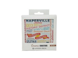 Naperville Coasters words style. Photo of the coast pack.