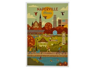 Naperville Postcard. Photo of the postcard.