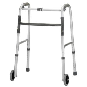 Nova standard walker, adult size. Two-tone grey. 5" wheels.