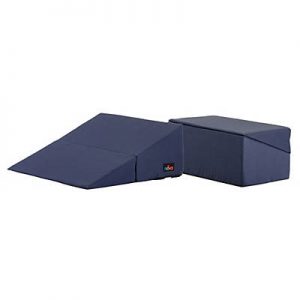 Nova folding bed wedge elevating cushion. Folding wedge cushion. Washable blue cover.