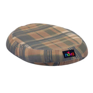 Nova molded foam comfort ring. A donut cushion with a washable plaid cover.