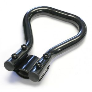 Stander Chair Recliner Handle. A 'lever extender' this Stander product is a black metal loop that goes on top of a recliner level to make recliners easier to use.