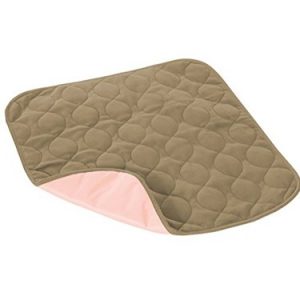 Quicksorb Pad for Incontinence. A tan, absorbent pad.