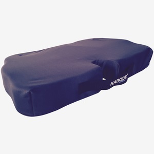 kabooti wide seat cushion in navy blue shown on a white background.