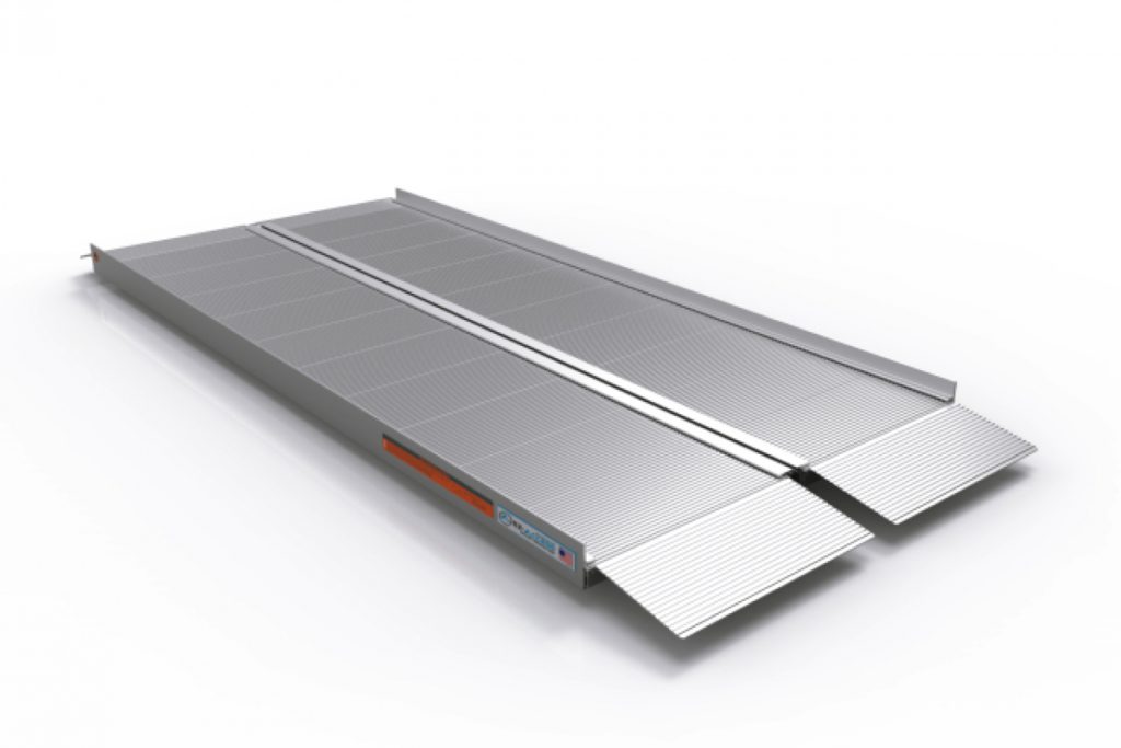Ramp Rental default image. A silver EZAccess suitcase ramp is shown in the open position against a white background.