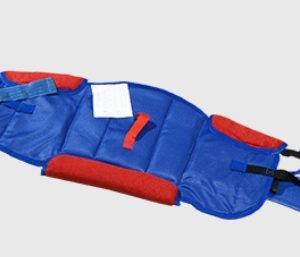 Bestcare Stand Assist Sling. A blue sling with red accents is shown on a white background.