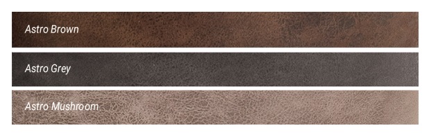 Pride Lift Chair Colors Astro Brown Astro Grey Astro Mushroom. Photo of the 3 fabric swatches.