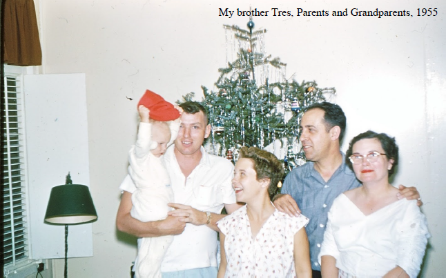 A picture of the Oswald-Kester-Anderson family taken in 1955. 3rd generation owner Harold Kester and his wife Helen stand next to 4th generation owner Bob Anderson and their daughter, Jean Anderson. 5th generation family member Tres Anderson is being held by his father, Bob.