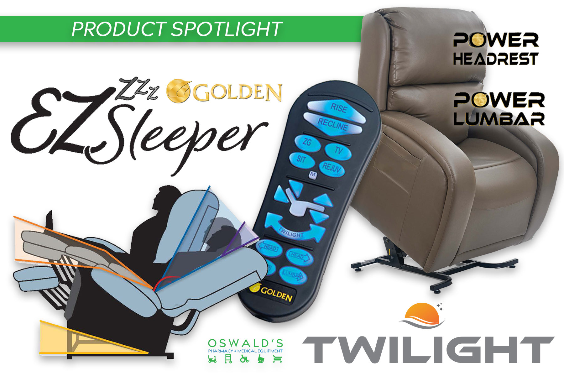 Golden Ez Sleeper Lift Chair Product Spotlight Oswald S Pharmacy