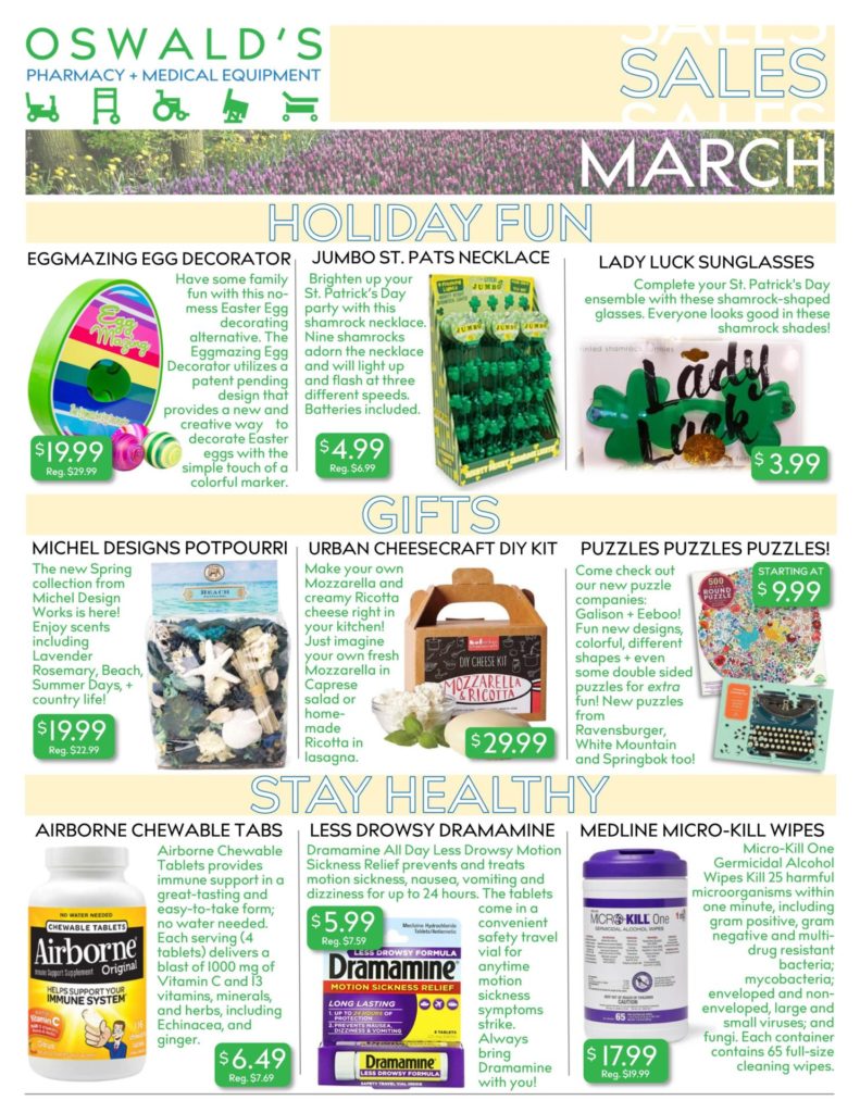 March 2020 Sales Flyer FRONT