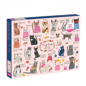 Mudpuppy Cool Cats A-Z 1000pc Puzzle. Box shown.