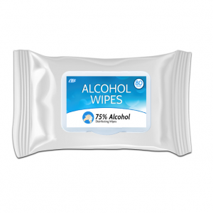 CB Alcohol Wipes 80 pack. White packaging with green label.