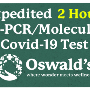 Expedited 2 Hour RT-PCR/Molecular COVID-19 Test button. Image of the text.