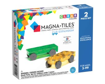 Magna-Tiles Car 2-Piece Expansion Set. Photo of the box.