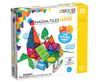 Magna-Tiles House 28-Piece Set. Photo of the box.
