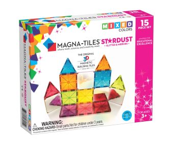 Magna-Tiles Stardust 15-Piece Set. Photo of the box.