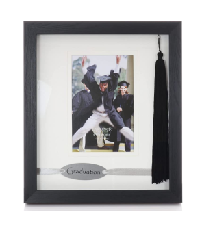 Lawrence Frames Graduation Frame. Photo of the frame with a tassel on the right side.