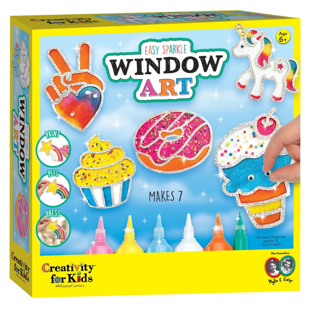 Creativity for Kids Easy Sparkle Window Art set image. Photo of the box.