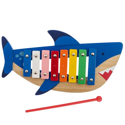 SJ Xylophone Shark. Photo of the xylophone & mallet.