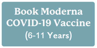 Moderna 6-11 Years Vaccine. Stylized image of the text.