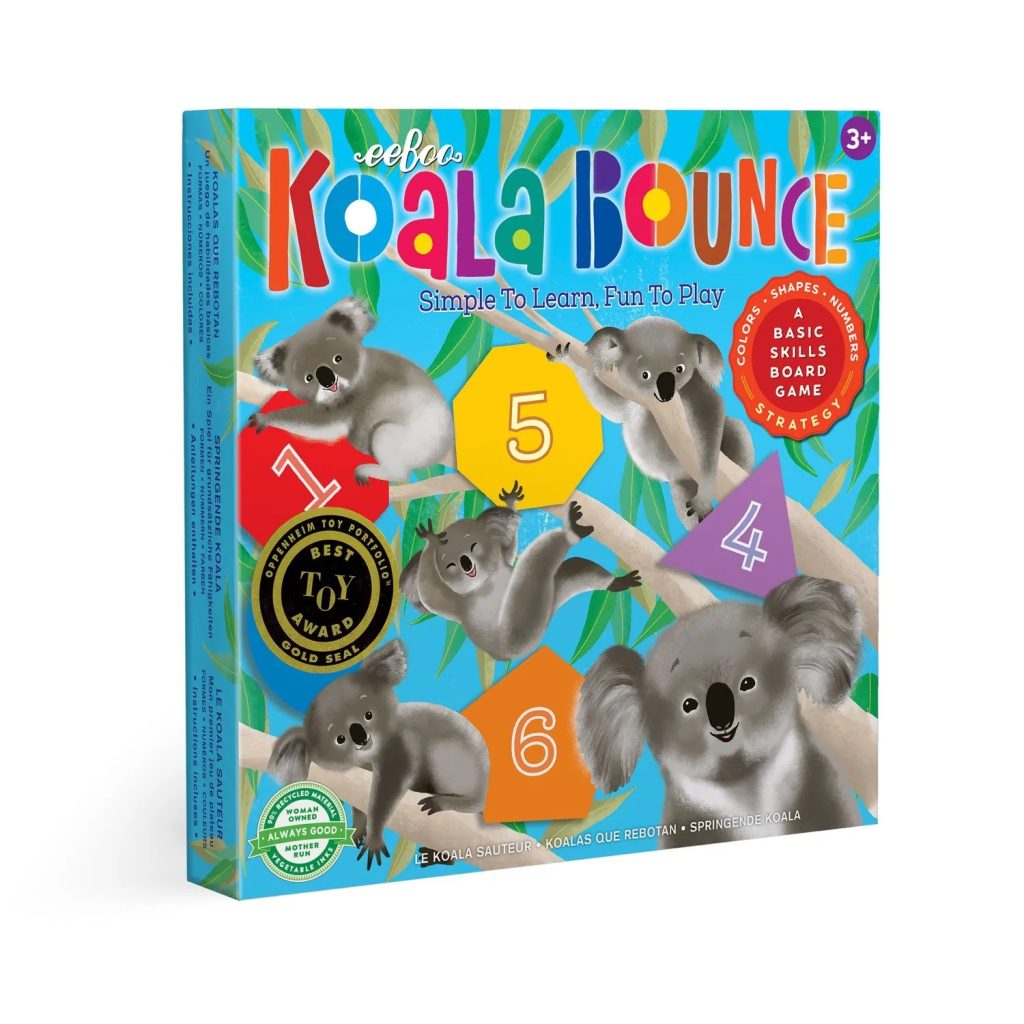 eeBoo Koala Bounce. Photo of the game box.