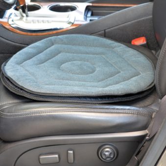 Nova Swivel Seat Cushion. Photo of the cushion on a car seat.