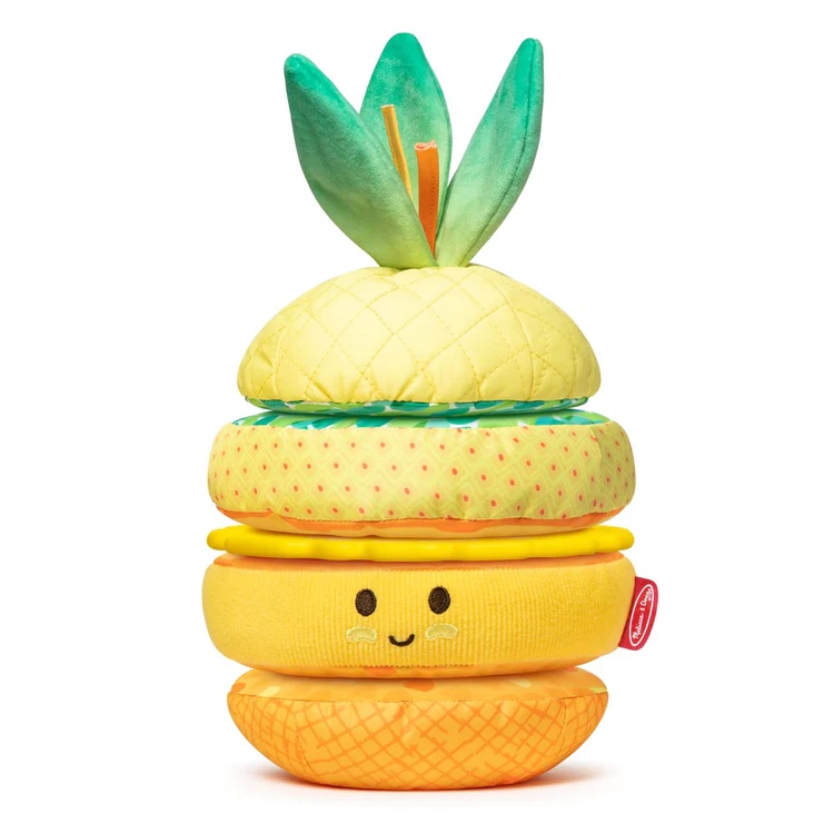 Melissa and Doug Pineapple Soft Stacker. Photo of the assembled stacker set.