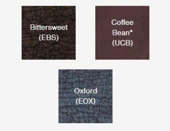 Golden Maxicomforter Fabric Options. Bittersweet, Coffee Bean, & Oxford.