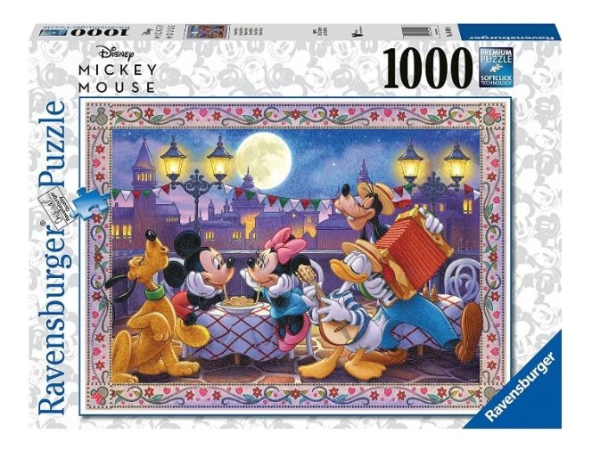 Ravensburger Mickey Mouse 1000pc Puzzle. Photo of the jigsaw puzzle box.