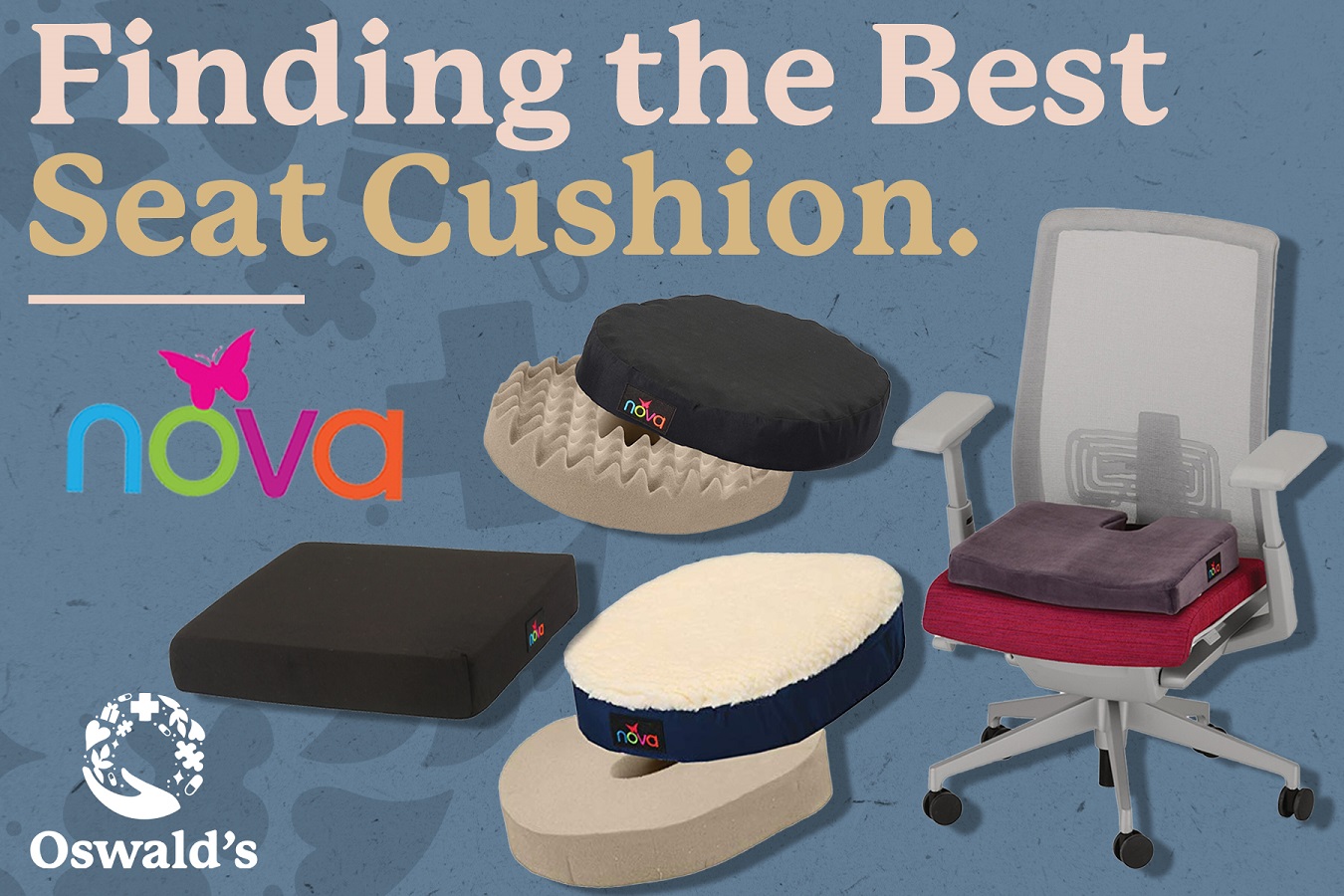Chair Seat Cushion with Back Cushion Egg Crate Foam Convoluted