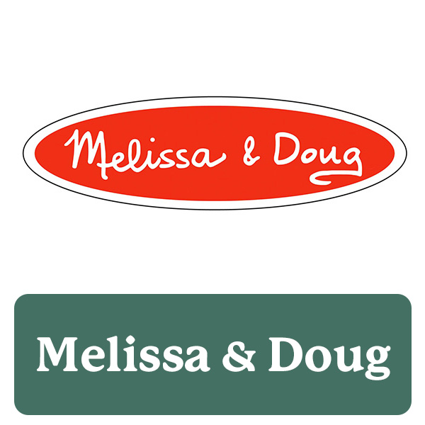 Melissa and Doug button. Photo of the Melissa & Doug logo.