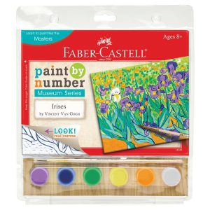 Creativity for Kids Paint by Numbers Museum Series Irises. Image of Packaging.