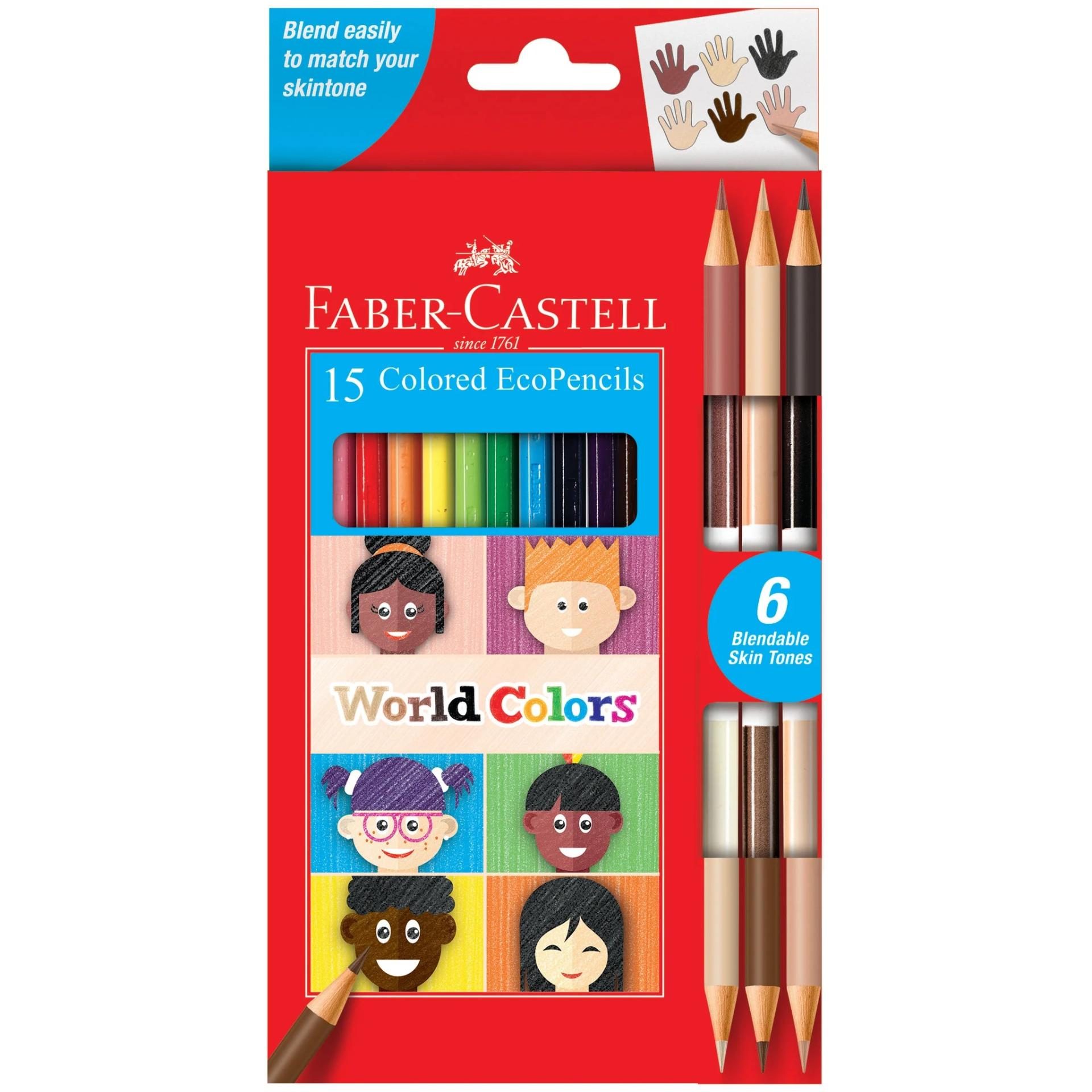  Faber-Castell Color Pencil, EcoPencil Supersoft, 50 Colors :  Office Products