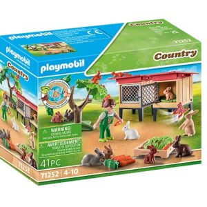 Playmobil Rabbit Hutch. Image of the product packaging.
