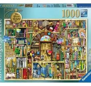 Ravensburger Bizarre Bookshop Puzzle. Photo of the product packaging.