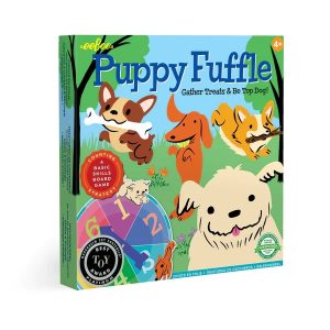 eeBoo Puppy Fuffle. Photo of product packaging.