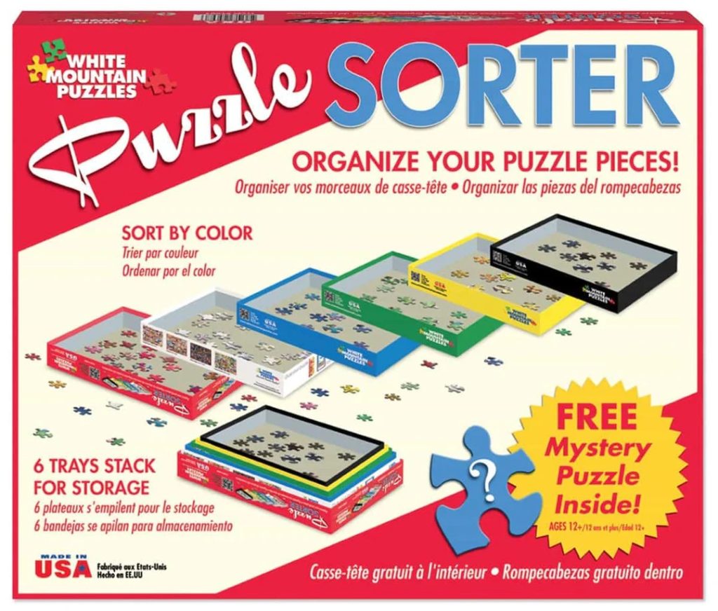 White Mountain Puzzle Sorter. Image of the product packaging.