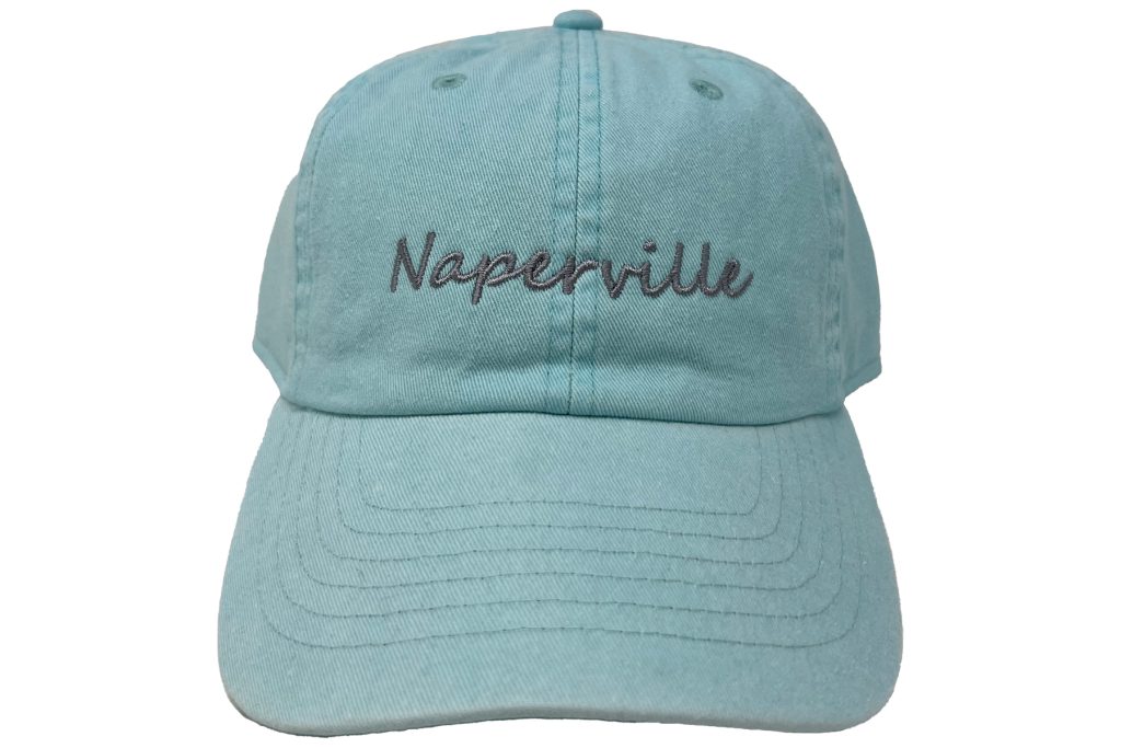 Naperville Cap Sky Blue. Photo of the cap.