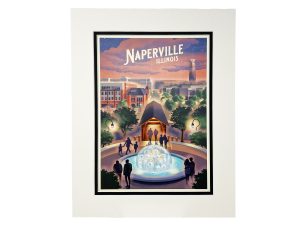 Naperville 11x14 Printwords Retro Style. Photo of the Printwords.