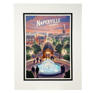 Naperville 11x14 Printwords Retro Style. Photo of the Printwords.