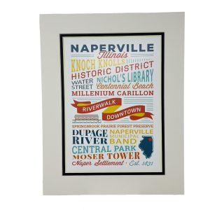 Naperville 11x14 Printwords Words style. Photo of the printwords.