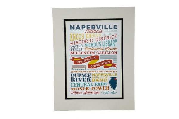 Naperville 11x14 Printwords Words style. Photo of the printwords.