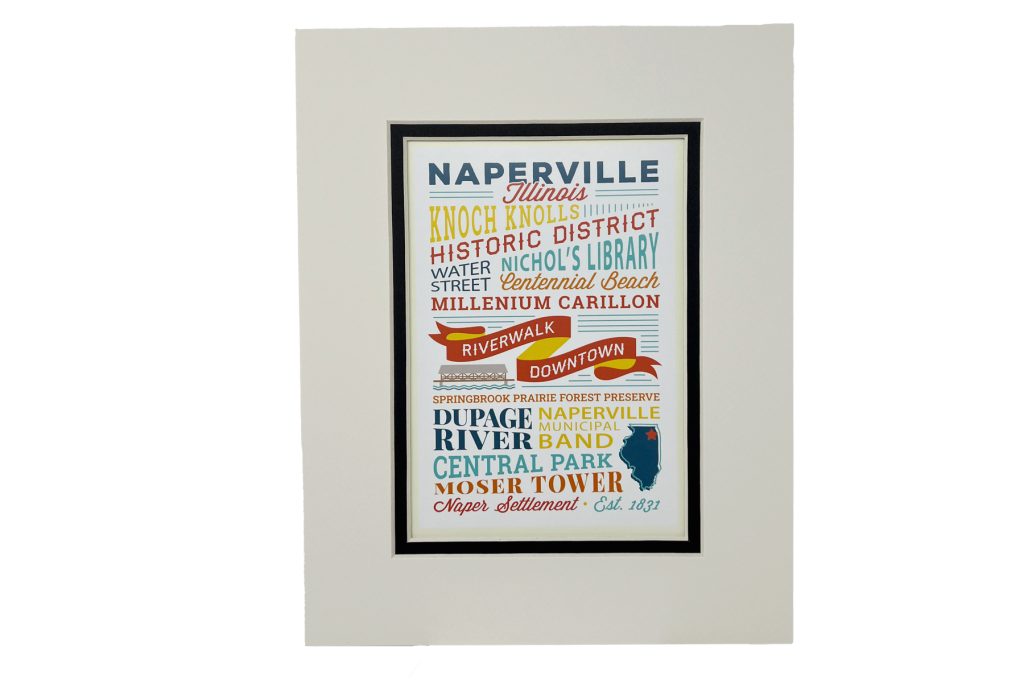 Naperville 8x10 Printwords words style. Photo of the printwords.