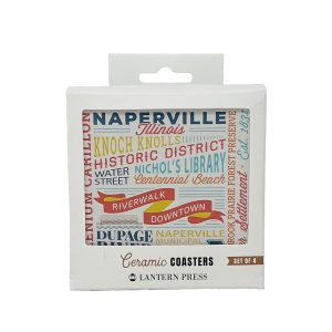 Naperville Coasters words style. Photo of the coast pack.