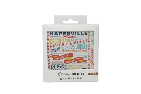 Naperville Coasters words style. Photo of the coast pack.