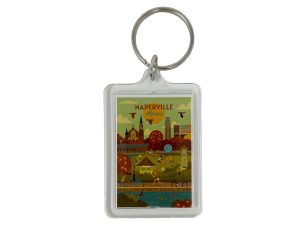 Naperville Keychain. Photo of the keychain.