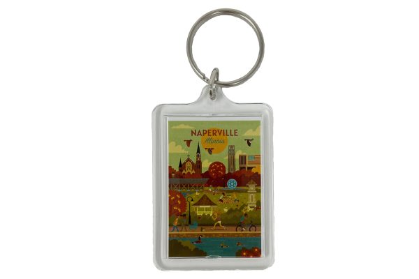 Naperville Keychain. Photo of the keychain.