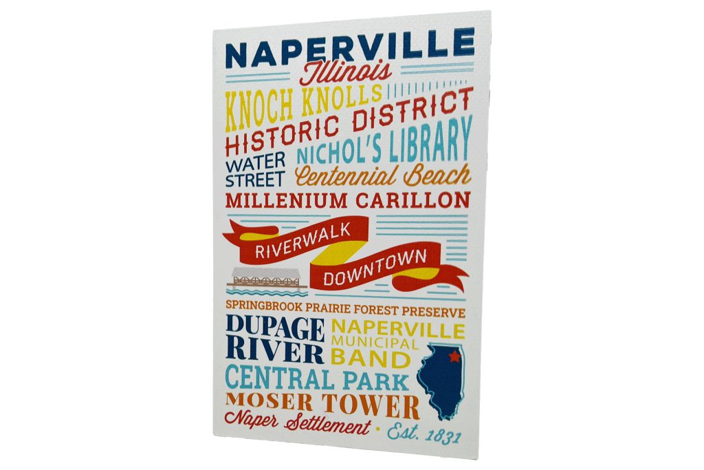 Naperville Notebook Words words style. Photo of the journal.